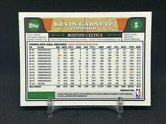 Back Of Card | Kevin Garnett [Refractor] #5 Basketball Cards 2008 Topps Chrome