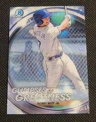 Bobby Witt Jr Baseball Cards 2020 Bowman Draft Glimpses of Greatness Prices