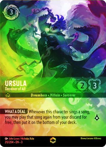 Ursula - Deceiver Of All #212 Lorcana Into the Inklands