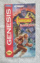 Color Manual (Front) | Castlevania: Bloodlines Sega Genesis