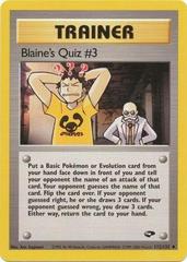 Blaine's Quiz #3 #112 Pokemon Gym Challenge Prices