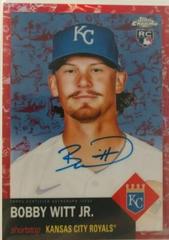 Bobby Witt Jr. [Toile Cream Red] #CPA-BWJ Baseball Cards 2022 Topps Chrome Platinum Anniversary Autographs Prices