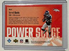 Back Of Card | Terrell Davis Football Cards 2002 Upper Deck Power Surge