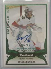 Spencer Knight [Emerald Ice Autograph] Hockey Cards 2021 Parkhurst Prices