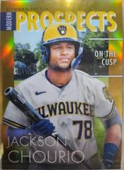 Jackson Chourio [Gold] Baseball Cards 2023 Bowman Modern Prospects Prices