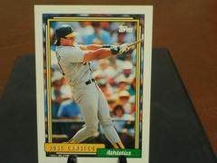 Jose Canseco #100 Baseball Cards 1992 Topps Prices