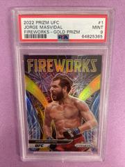 Jorge Masvidal [Gold] #1 Ufc Cards 2022 Panini Prizm UFC Fireworks Prices