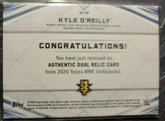 Back | Kyle O'Reilly Wrestling Cards 2020 Topps WWE Undisputed Dual Relics