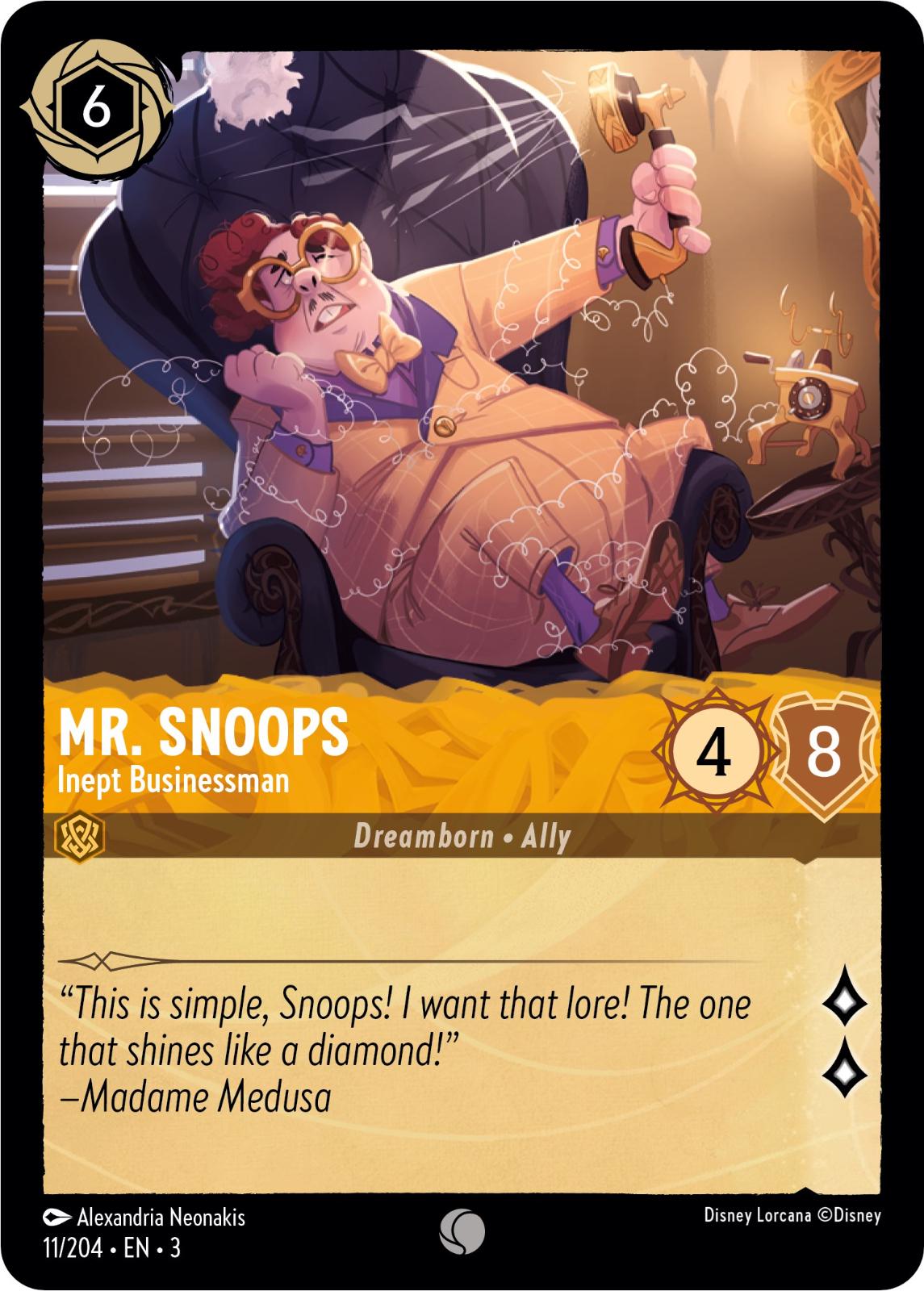 Mr Snoops Inept Businessman [Foil] #11 Lorcana Into the Inklands