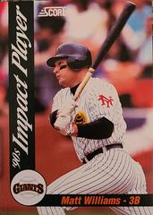 Matt Williams #62 Baseball Cards 1992 Score Impact Players Prices