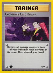 Giovanni's Last Resort [1st Edition] #105 Pokemon Gym Challenge Prices