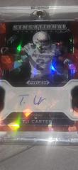T.J. Carter [Red Ice] #Ss-tjc Football Cards 2022 Panini Prizm Sensational Signatures Prices