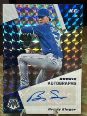 Brady Singer Baseball Cards 2021 Panini Mosaic Rookie Autographs Prices