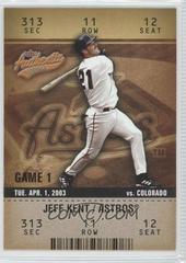 Jeff Kent #99 Baseball Cards 2003 Fleer Authentix Prices