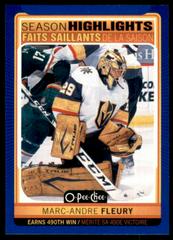 Marc Andre Fleury [Blue] Hockey Cards 2021 O Pee Chee Prices