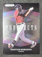 Kristian Robinson Baseball Cards 2021 Panini Prizm Draft Picks Prospects Prices