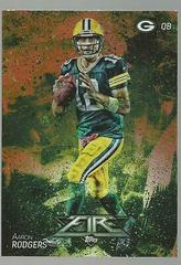 Aaron Rodgers [Green] #74 Football Cards 2014 Topps Fire Prices