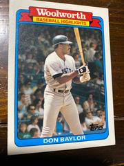 Don Baylor #1 of 33 Baseball Cards 1988 Woolworth Prices