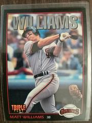 Matt Williams #171 Baseball Cards 1993 Panini Donruss Triple Play Prices