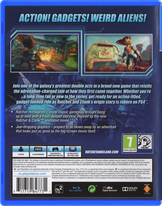 Jeu Ratchet & Clank PS4 - Version PAL FR Neuve Sous Blister