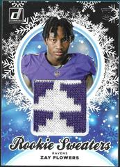 Zay Flowers #HS-ZFL Football Cards 2023 Panini Donruss Rookie Holiday Sweater Prices