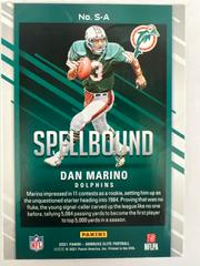 Back | Dan Marino [Green] Football Cards 2021 Panini Donruss Elite Spellbound
