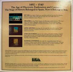 Back Cover | The Seven Cities of Gold Atari 400