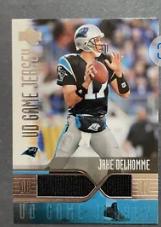 Jake Delhomme #JD-GJ Football Cards 2004 Upper Deck Ultimate Collection Dual Game Jersey Prices
