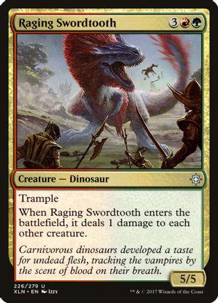 Raging Swordtooth [Foil] Magic Ixalan