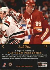 Back Of Card  | Joel Otto Hockey Cards 1991 Pro Set Platinum