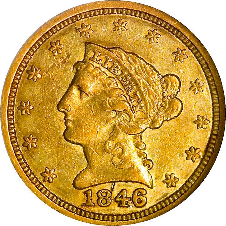 1846 [PROOF] Coins Liberty Head Quarter Eagle