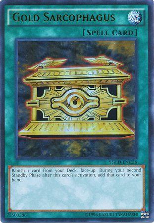 Gold Sarcophagus YGLD-ENC26 YuGiOh Yugi's Legendary Decks