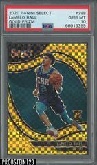 LaMelo Ball [Gold Prizm] Basketball Cards 2020 Panini Select Prices