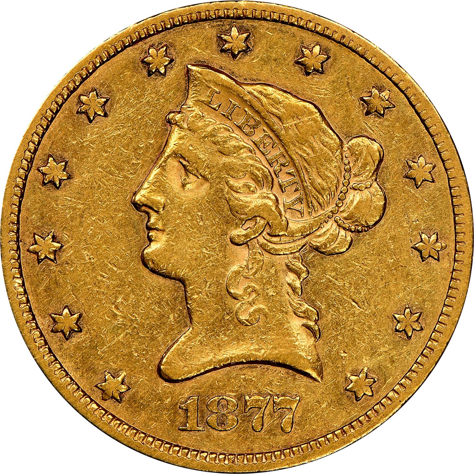 1877 [PROOF] Coins Liberty Head Gold Eagle