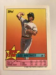Lou Whitaker Baseball Cards 1989 Topps Stickercards Blank Back Prices