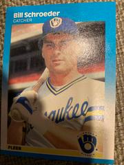 Bill Schroeder #357 Baseball Cards 1987 Fleer Prices
