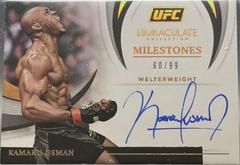 Kamaru Usman Ufc Cards 2021 Panini Immaculate UFC Milestones Autographs Prices