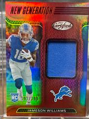 Jameson Williams [Red] #NGJ-JW Football Cards 2022 Panini Certified New Generation Jerseys Mirror Prices