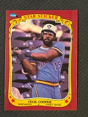 Cecil Cooper #26 Baseball Cards 1986 Fleer Star Stickers Prices