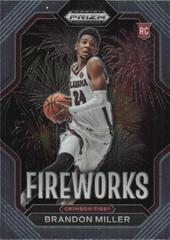 Brandon Miller #9 Basketball Cards 2023 Panini Prizm Draft Picks Fireworks Prices