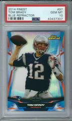 Tom Brady [Blue Refractor] #97 Football Cards 2014 Topps Finest Prices