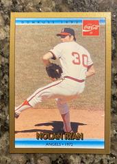 Nolan Ryan [Fitted for a Halo] Baseball Cards 1992 Donruss Coca Cola Nolan Ryan Prices