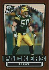 A.J. Hawk [Chrome Bronze Refractor] #72 Football Cards 2007 Topps Draft Picks & Prospects Prices