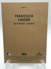 Back Of Card | Francisco Lindor Baseball Cards 2021 Topps Archives 1963 Peel Off