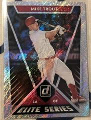 Front Of Card | Mike Trout [Silver Rapture] Baseball Cards 2020 Panini Donruss Elite Series