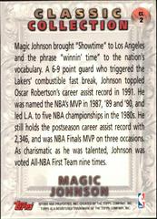 Back Side | Magic Johnson Basketball Cards 1998 Topps Classic Collection