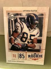 Antonio Gates Football Cards 2005 Upper Deck NFL Rookie Materials Prices