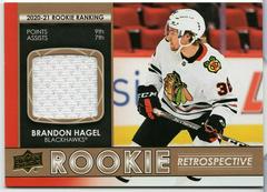 Brandon Hagel [Jersey] #RR-16 Hockey Cards 2021 Upper Deck Rookie Retrospective Prices