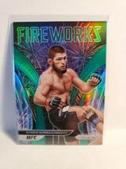 Khabib Nurmagomedov [Green] Ufc Cards 2022 Panini Prizm UFC Fireworks Prices