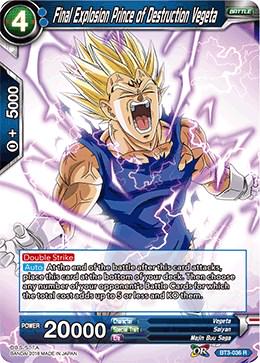 Final Explosion Prince of Destruction Vegeta BT3-036 Dragon Ball Super Cross Worlds